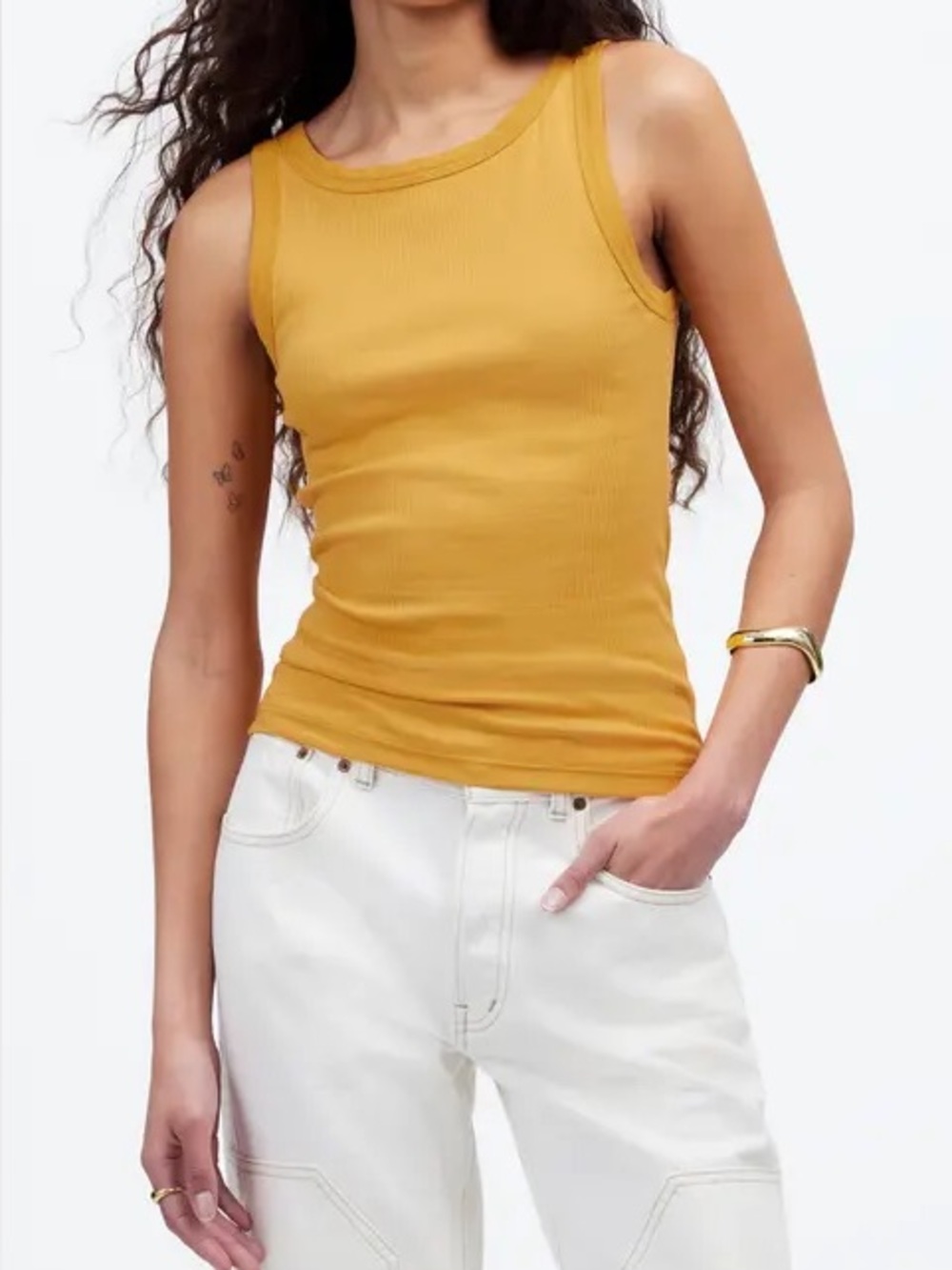MADEWELL Crew Neck Sleeveless Tank Top wardrobe basic dopamine cottagecore